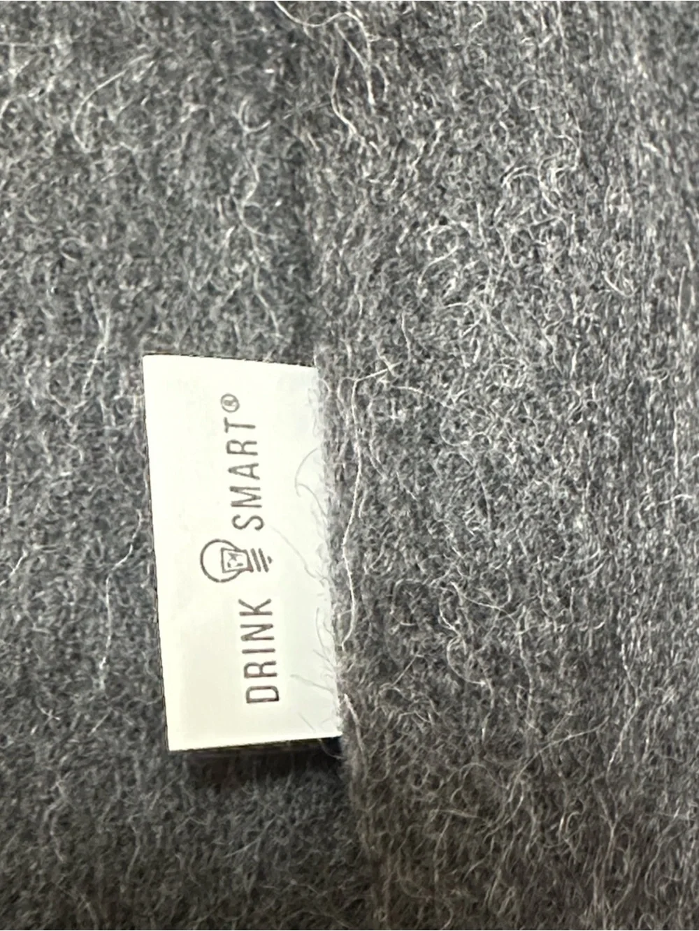 90s Vintage Promo Jim Beam Charcoal Gray Embroidered Wool Fringed Scarf NEW!